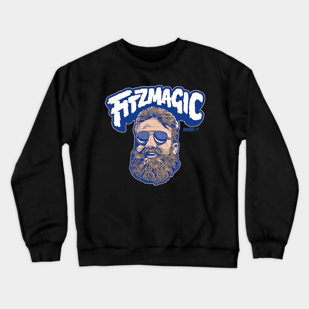 Ryan Fitzpatrick Fitzmagic Blue Crewneck Sweatshirt by Chunta_Design